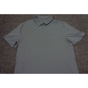 Lululemon Polo Shirt Mens L Blue Evolution Stretch Performance Golf Casual